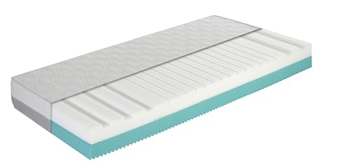Ortho-Relax Duo-High-Tech-Matratze 90 x 200 cm, Höhe 20 cm, 4-Griff-Wendematratze mit 2 unterschiedlichen Liegehärten, 7-Zonen-Kaltschaummatratze von Ortho-Relax