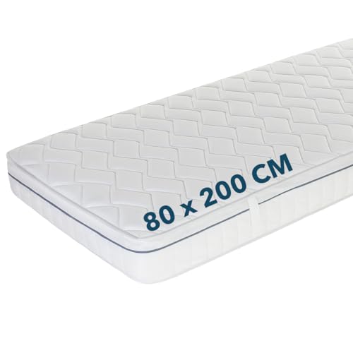 Ortho-Relax Matratze 80x200cm, 19cm hoch, Bett Härtegrad H4 & H5, 100 Nächte Probeschlafen, wendbare Matratze mit weicher & Fester Seite, Wendematratze 7-Zonen-Spezial-Komfortschaum-Matratze Ortho-Relax Matratze 80x200cm, 19cm hoch, Bett Härtegrad H4 & H5, 100 Nächte Probeschlafen, wendbare Matratze mit weicher & Fester Seite, Wendematratze 7-Zonen-Spezial-Komfortschaum-Matratze von Ortho-Relax