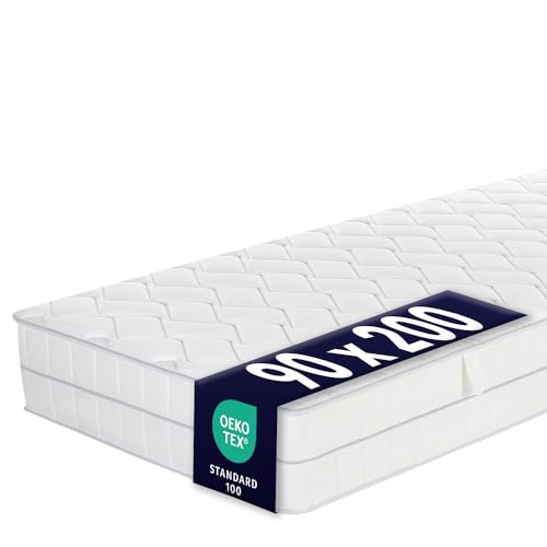 Ortho-Relax Kaltschaummatratze 90x200 cm, 29 cm hoch, Härtegrad H2, atmungsaktive Matratze mit Luftkanaltechnik, orthopädische 5-Zonen-Komfortschaum-Matratze, Öko-Tex 100 Zertifiziert von Ortho-Relax