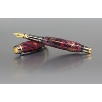 Mauve Buckeye Burl - Distinguierter Handgemachter Stift Exekutiv Füllfederhalter von OrtmannWoodcraft