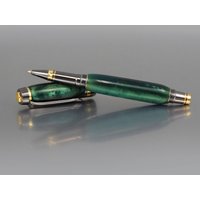 Smaragdacryl-Distinguished Handmade Pen-Executive Rollerball von OrtmannWoodcraft