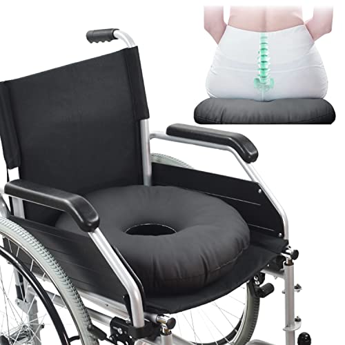 OrtoPrime Antidekubitus-Sitzkissen Unisex - Hämorrhoiden Sitzring - Rundes Steißbeinsitzkissen - Ergonomisches Sitzpolster für Rollstuhl - Orthopädisches Druckentlastungskissen für Büro von OrtoPrime