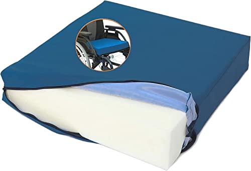 OrtoPrime Antidekubitus viskoelastisches Posturales Kissen - Orthopädisches Coxis-Entlastungskissen - Therapeutisches Memory Foam Sitzkissen - Geeignetes Sitzkissen für Rollstuhl, Zuhause & Büro von OrtoPrime