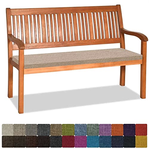 Orumrud Bankauflage Stuhlkissen Bankkissen mit Krawatte Waschbar,90x30x3cm，2 3 4-Sitzer Sitzkissen rutschfeste Auflage für Gartenbank,Küche,Terrasse Innen und Außenbereich，Grau,Dicker Leinenstoff von Orumrud