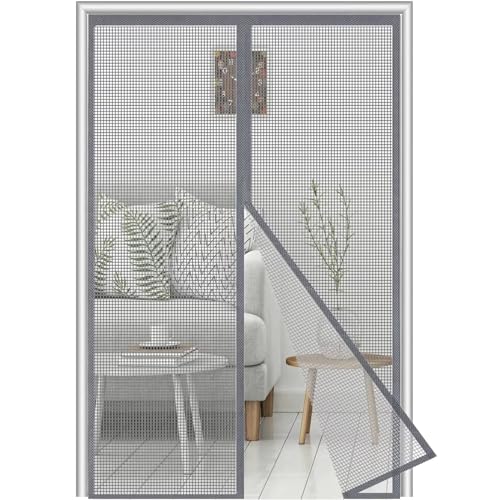 Fiberglas Magnet Fliegengitter Tür 110x210 cm,Verstärktes Schwerlastnetz Insektenschutz Balkontür Magnet,Fliegengitter Balkontür Ohne Bohren,Insektenschutz vorhang für Balkontür Terrassentür,Grau Fiberglas Magnet Fliegengitter Tür 110x210 cm,Verstärktes Schwerlastnetz Insektenschutz Balkontür Magnet,Fliegengitter Balkontür Ohne Bohren,Insektenschutz vorhang für Balkontür Terrassentür,Grau von Orumrud