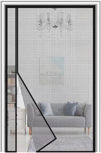 Fliegengitter Tür Magnet 190x205cm Seitenöffnung Fiberglas, Reversible Links Rechts Balkontür Fliegengitter Insektenschutz Fliegenvorhang ohne Bohren für die Balkontür Terrassentür,Schwarz Fliegengitter Tür Magnet 190x205cm Seitenöffnung Fiberglas, Reversible Links Rechts Balkontür Fliegengitter Insektenschutz Fliegenvorhang ohne Bohren für die Balkontür Terrassentür,Schwarz von Orumrud