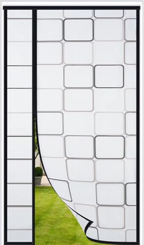 Magnet Wärmeschutzvorhang Balkontür Tür Thermo 100 x 200 cm, EVA Türvorhang Kälteschutz, Selbstdichtend Insektenschutz Vorhang, Isolier Schutz Thermovorhang Fliegengitter Wasserdicht von Orumrud