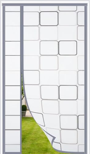 Magnet Wärmeschutzvorhang Balkontür Tür Thermo 105 x 205 cm, EVA Türvorhang Kälteschutz, Selbstdichtend Insektenschutz Vorhang, Isolier Schutz Thermovorhang Fliegengitter Wasserdicht von Orumrud