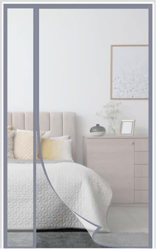 Magnet Wärmeschutzvorhang Tür Transparent 80x195cm,Reversible Linke Oder Rechte Seitenöffnung,Thermo Türvorhang,Isolier Schutz Vorhang,Selbstschließend,Haustierfreundlich,Wasserdicht,Schwarz von Orumrud