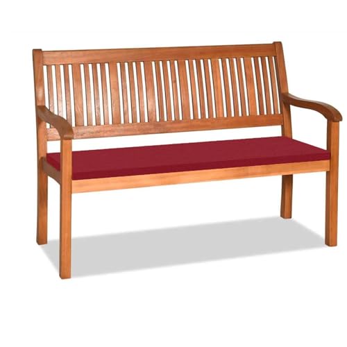 Orumrud 3CM Dicke Bankauflage Bankkissen mit Abnehmbarem Bezug,80x35x3cm rutschfeste Sitzkissen Sitzauflage Bank Sitzpolster Bankpolster Waschbare Stuhlkissen Gartenbank,Weinrot von Orumrud