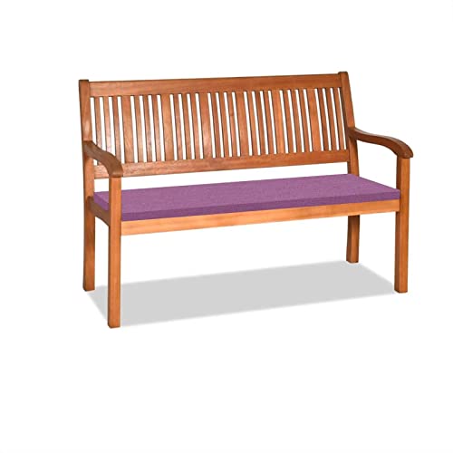 Orumrud Bankauflage Stuhlkissen Bankkissen mit Krawatte Waschbar,100x30x3cm，2 3 4-Sitzer Sitzkissen rutschfeste Auflage für Gartenbank,Küche,Terrasse Innen und Außenbereich，Violett,Dicker Leinenstoff von Orumrud