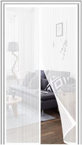 Upgrade Magnet Fliegengitter Tür Insektenschutz 70x200cm,32 Magnets,Insektenschutz Balkontür Fliegenvorhang,Kinderleichte Klebemontage Ohne Bohren,Automatisches Schließen,Weiß Upgrade Magnet Fliegengitter Tür Insektenschutz 70x200cm,32 Magnets,Insektenschutz Balkontür Fliegenvorhang,Kinderleichte Klebemontage Ohne Bohren,Automatisches Schließen,Weiß von Orumrud