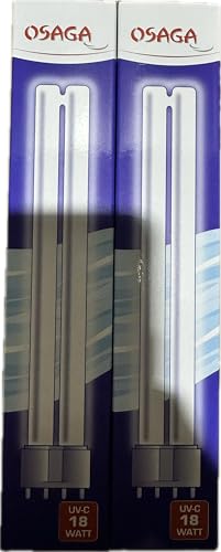 2 UVC Lampe 18 Watt PL-S, Ersatzlampe Sockel 2G11 von Osaga