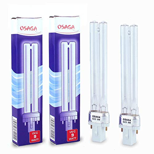 Osaga - UV-C UV Leuchte Lampe Röhre 9 Watt UVC-9 PL G23 - 2 Stück - Modern - Outdoor - 17 x 4 x 2 cm von Osaga