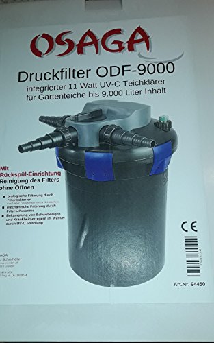OSAGA Druckfilter ODF-9000 mit 11 Watt UVC Lampe mit Rückspüleinrichtung von Osaga