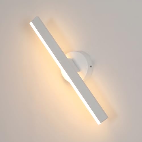 Osairous 28cm Wandleuchte Innen 3000K 360°drehbar LED Wandlampe Modernes Design Aluminum Wandbeleuchtung für Schlafzimmer, Wohnzimmer, Studium, Büro von Osairous