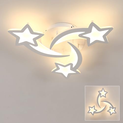 Osairous LED-Deckenleuchte, kreative Sternformen LED-Deckenleuchte, 38W 3420LM Deckenleuchte, warmes Licht 3000K Schlafzimmer Kronleuchter, Wohnzimmer Deckenleuchte Osairous LED-Deckenleuchte, kreative Sternformen LED-Deckenleuchte, 38W 3420LM Deckenleuchte, warmes Licht 3000K Schlafzimmer Kronleuchter, Wohnzimmer Deckenleuchte von Osairous
