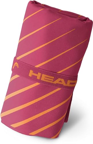 HEAD Active Stripes - Mikrofaser Handtuch mit Gummizug, Mikrofaser Handtuch Set Flauschiges und Leichtes, Schnell Trocknendes Fitness Handtuch, Saugfähiges Badetuch, Platzsparende Reisehandtücher von HEAD