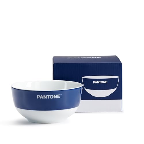 Pantone™ - Frühstücksschale aus Porzellan, schmutzabweisend, kratzfest, geruchsneutral, große Frühstücksschale für Müsli, 650 ml, 13,8 x 7 cm, Küchenschüsseln für Spülmaschine und Mikrowelle, von osama home