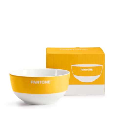 Pantone™ - Frühstücksschale aus Porzellan, schmutzabweisend, kratzfest, geruchsneutral, große Frühstücksschale für Müsli, 650 ml, 13,8 x 7 cm, Küchenschüsseln für Spülmaschine und Mikrowelle, von osama home