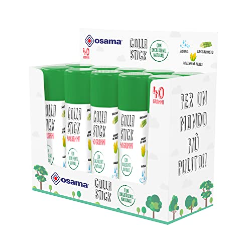 Osama – Klebestift Extra Stark, 10 Stück, 40 g-Klebestift-Set, Ideal für Schul- und Schreibbedarf, Büro und Uni - gleitend, resistent und für Kinder geeignet, klassische Natural Osama – Klebestift Extra Stark, 10 Stück, 40 g-Klebestift-Set, Ideal für Schul- und Schreibbedarf, Büro und Uni - gleitend, resistent und für Kinder geeignet, klassische Natural von OSAMA