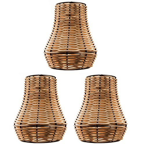 3PACK Of Rattan Lampshade Lampenschirme Deckenlampenschirm Geflochtener Korb Boho Rattan Lampenschirm Hängelampe Lampenschirme von Osasy