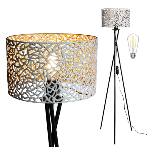 Osasy Led Dreibein Stehlampen mit Wechselschirm, Dimmbar Design standlampe, E27 Standleuchte für Wohnzimmer und Büro ambientebeleuchtung Osasy Led Dreibein Stehlampen mit Wechselschirm, Dimmbar Design standlampe, E27 Standleuchte für Wohnzimmer und Büro ambientebeleuchtung von Osasy