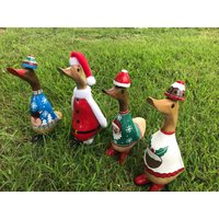 Weihnachten Jumper Ente Santa Duck Handgemachte Bemalte Holzbambus Festliche Enten Weihnachten Jumper Ente Santa Duck Handgemachte Bemalte Holzbambus Festliche Enten von OscarsCave