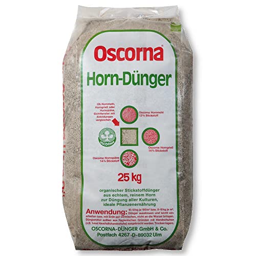 Oscorna Hornmehl 25 kg Universaldünger für Gemüse, Obst, Blumen und Zierpflanzen von Oscorna