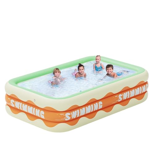 Aufblasbare Schwimmbäder | Aufblasbarer Familienpool faltbar | verschleißfeste aufblasbare Schwimmbäder, aufblasbares Planschbecken, Familienpool in voller Größe von Oseczmut