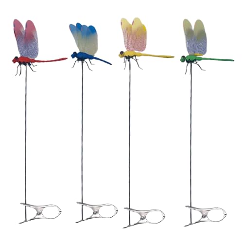 Oseczmut Gartenstäbe mit Libellen- 4 Stück 3D Libellen Gartenstäbe Deko Set | Außendeko Für Garten Blumenhut Hof Einfahrt Familien Gartenweg Beete Außenbereich Verschönerung Oseczmut Gartenstäbe mit Libellen- 4 Stück 3D Libellen Gartenstäbe Deko Set | Außendeko Für Garten Blumenhut Hof Einfahrt Familien Gartenweg Beete Außenbereich Verschönerung von Oseczmut