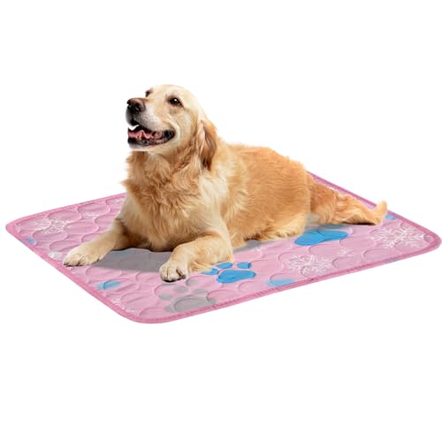 Oseczmut Hundekühlmatte | Faltbare -Seide Unterlage,Klappbare 60x50 cm Matte Für Wohnung Balkon Terrasse Schlafzimmer von Oseczmut