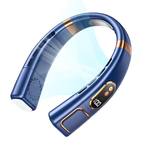 Oseczmut Nackenventilator Für Kalte Luft, USB Wiederaufladbarer Luftkühler, Tragbarer Halsventilator Mit 5 Geschwindigkeiten Für Outdoor Sport Reisen Camping Auto von Oseczmut