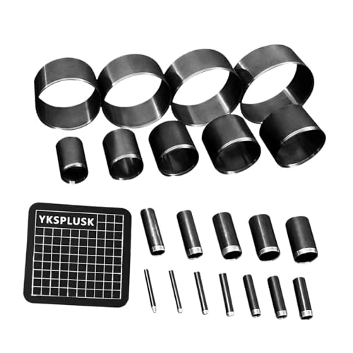 Oshhni 21-teiliges -Kreisschneidewerkzeug, 15, 20, 25, 30, 35, 40, 45, 50, 55 mm, 1–12 mm, legierter mit mattierten, runden Stanzformen für Oshhni 21-teiliges -Kreisschneidewerkzeug, 15, 20, 25, 30, 35, 40, 45, 50, 55 mm, 1–12 mm, legierter mit mattierten, runden Stanzformen für von Oshhni