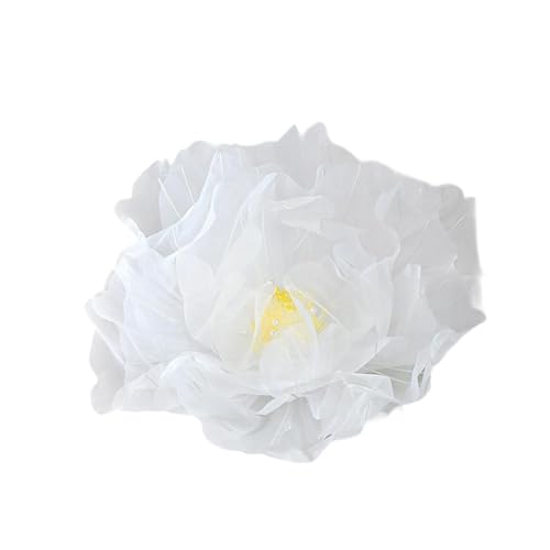 Oshhni Künstlicher Blumenkopf Garnblume Kunstblumenkopf Und Blumenverzierung Aus Weichem Netzstoff für Romantische Bastelarbeiten für Heimdekoration Und, Weiß Oshhni Künstlicher Blumenkopf Garnblume Kunstblumenkopf Und Blumenverzierung Aus Weichem Netzstoff für Romantische Bastelarbeiten für Heimdekoration Und, Weiß von Oshhni