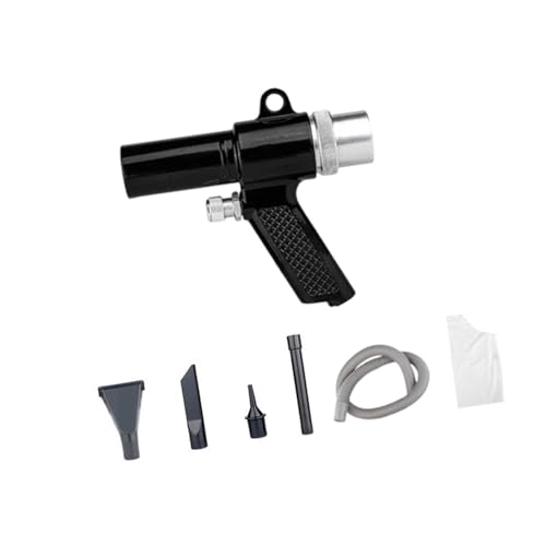 Oshhni Pneumatischer Staubsauger 2 in 1 Luftgebläse Kompressor Saugfunktion Leichtes Tragbares Gerät mit Wechseldüsen für Haushalt Auto Und Werkstatt, Metall Pvc von Oshhni
