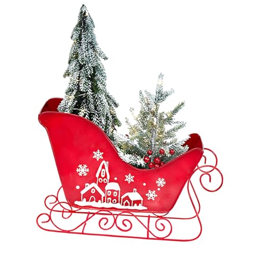 Oshhni Weihnachtsschlitten, Innendekoration, Feiertags-Deko-Ornament, Weihnachtshandwerk für Arbeitsplatte, Fenster, Küche, Couchtisch, 41cmx52cm von Oshhni