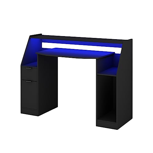 Oskar Store "Tails, Schwarz, 123 x 55 cm mit LED-Beleuchtung von Oskar-Store