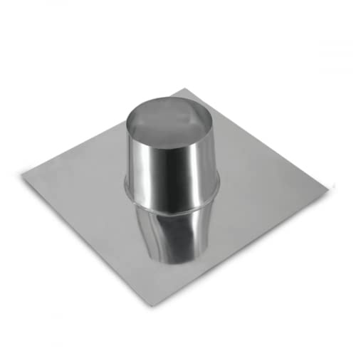 Edelstahlschornstein Dachdurchführung 0° mit Alu I Zubehör für Kamin und Ofen I ø 220 mm I Dachausstieg I Optimale doppelwandige Isolierung I Für ein ø 150 mm Rohr I Oskar von Oskar