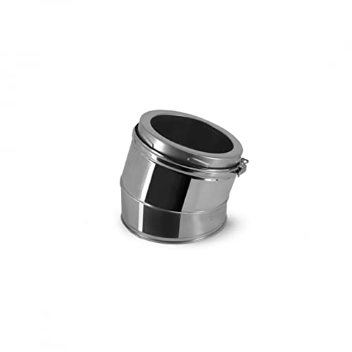 Edelstahlschornstein Versatzbogen 15 Grad DW I Zubehör für Kamin und Ofen I ø 130 mm I Rohrumlenkung I Optimale doppelwandige Isolierung I Rohrumlenkung I Oskar Edelstahlschornstein Versatzbogen 15 Grad DW I Zubehör für Kamin und Ofen I ø 130 mm I Rohrumlenkung I Optimale doppelwandige Isolierung I Rohrumlenkung I Oskar von Oskar