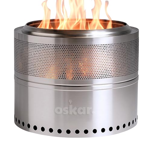 Oskar Feuerschale Edelstahl Ø50 cm | Feuerstelle für Garten & Terrasse | Robust, hitzebeständig & kompakt | Outdoor Feuerschale für gemütliche Abende von Oskar