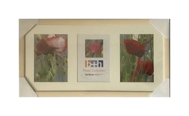 Oslo MasterLine Collagerahmen Bilderrahmen 25 x 51 Holz 3er Passepartout Fotoformat 13x18 Echtglas, Rahmenfarbe weiß gekalkt - Passepartoutfarbe gebrochen weiß Oslo MasterLine Collagerahmen Bilderrahmen 25 x 51 Holz 3er Passepartout Fotoformat 13x18 Echtglas, Rahmenfarbe weiß gekalkt - Passepartoutfarbe gebrochen weiß von Oslo MasterLine