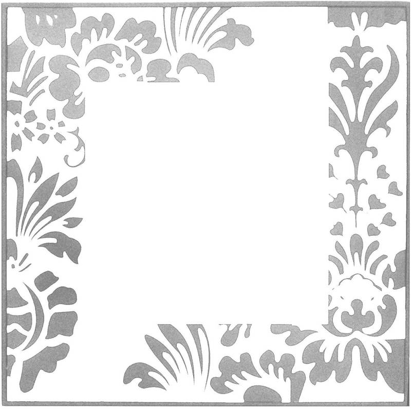Oslo MasterLine Dekospiegel Spiegel 40 x 40 cm mit schwarzem oder silbernem Deko-Druck mit Holz, Mirror Spiegel gerahmt - FSC-zertifiziert - Deko Druck silber matt von Oslo MasterLine