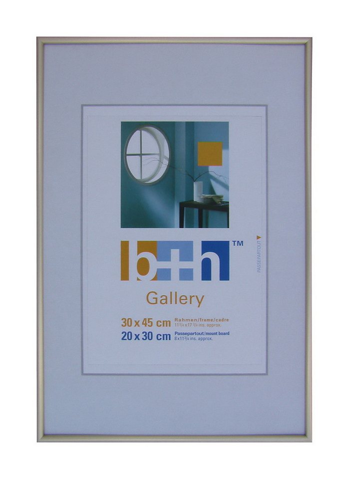 Oslo MasterLine Einzelrahmen Bilderrahmen Kunststoff Klarglas Puzzlerahmen Portraitrahmen Foto, Format 30 x 45 cm Hoch- und Querformat Rahmenfarbe gold matt von Oslo MasterLine