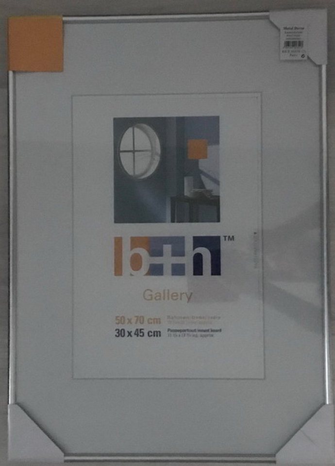 Oslo MasterLine Einzelrahmen Bilderrahmen RH Kunststoff 50 x 70 cm Puzzlerahmen, (1 St), Portraitrahmen mit Glasscheibe Hoch- Querformat Rahmenfarbe silber von Oslo MasterLine