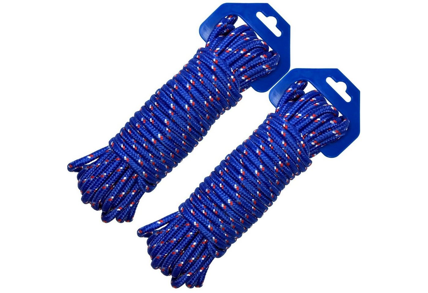 Osma 2x Seil Allzweckseil Polypropylen 12 Meter x 6 mm Seil (2-tlg), Schnur, Tau, Leine, Tauwerk, blau von Osma