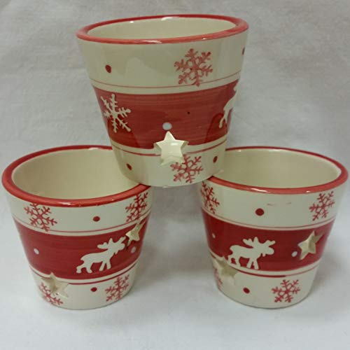 Osma Teelichthalter Stern Elch Teelicht Kerzenhalter Weihnachtsdeko 6,5 x 6cm 2er-Set von Osma