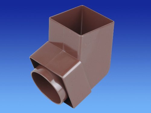 Wavin OSMA 4T826 BROWN Offset Bend / elbow - SPIGOT for 61mm square downpipes by OSMA von Osma
