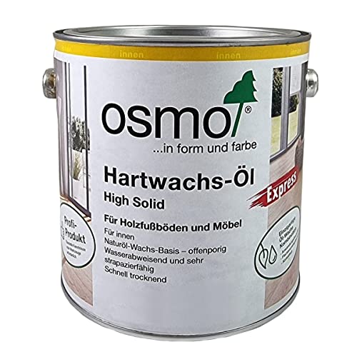 Osmo Hartwachs-Öl Express 3332 Farblos Seidenmatt (2,50Liter) von Osmo Holz und Color GmbH & Co. KG