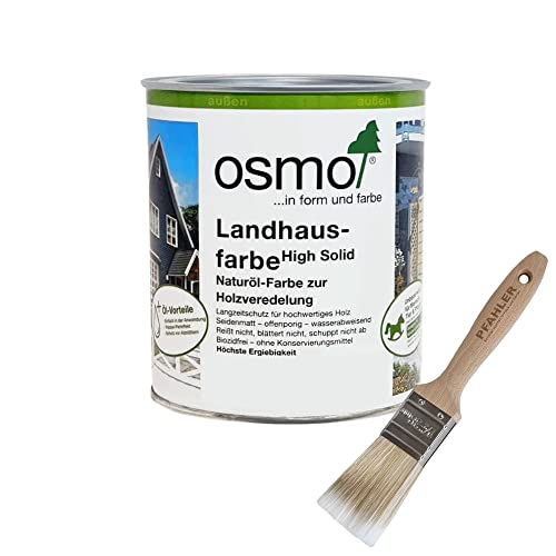 OSMO Landhausfarbe High Solid 0,75 L Wetterschutzfarbe Wasserabweisend Labrador-Blau 2501. von Osmo Holz und Color GmbH&Co.KG
